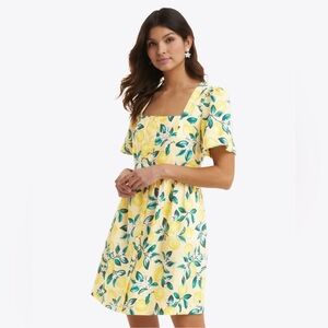 Draper James Lemon Blossom Print Mini Dress